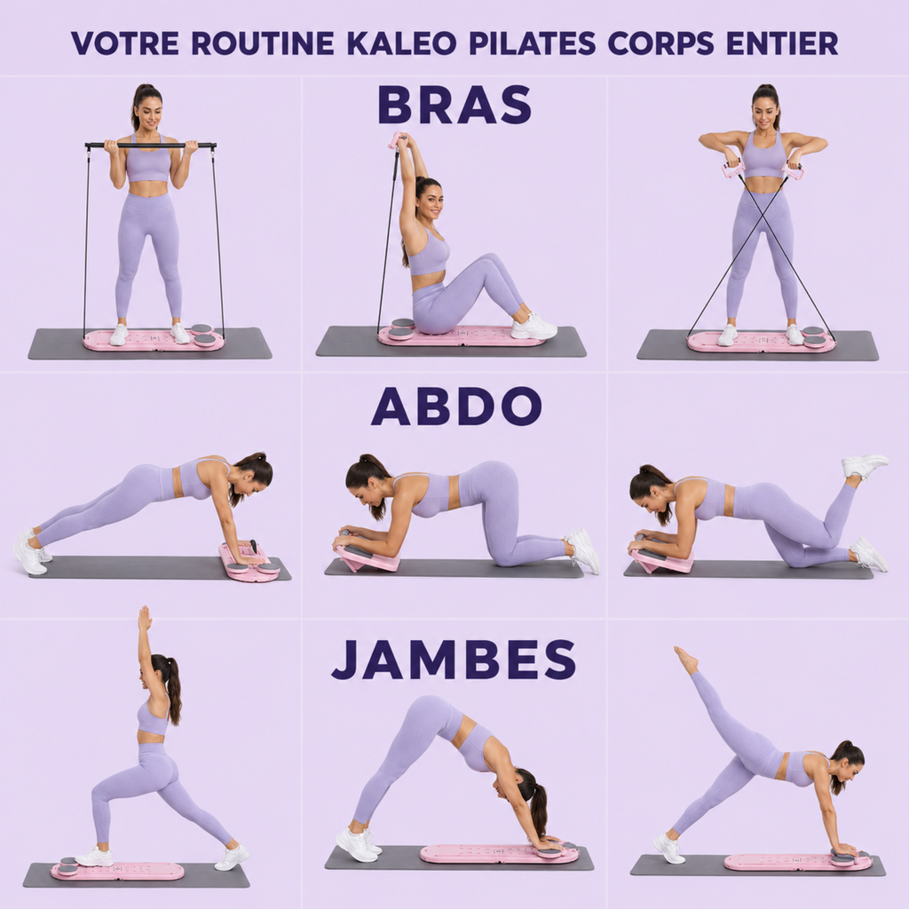 Reformer de Pilates Portable PRO – Barre + Planche & Résistance
